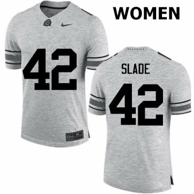 Women's Ohio State Buckeyes #42 Darius Slade Gray Nike NCAA College Football Jersey On Sale XRY3244RT